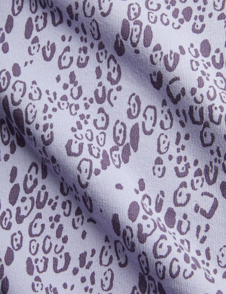 mini rodini Mini rodini -Mini leopard aop sweatshorts purple
