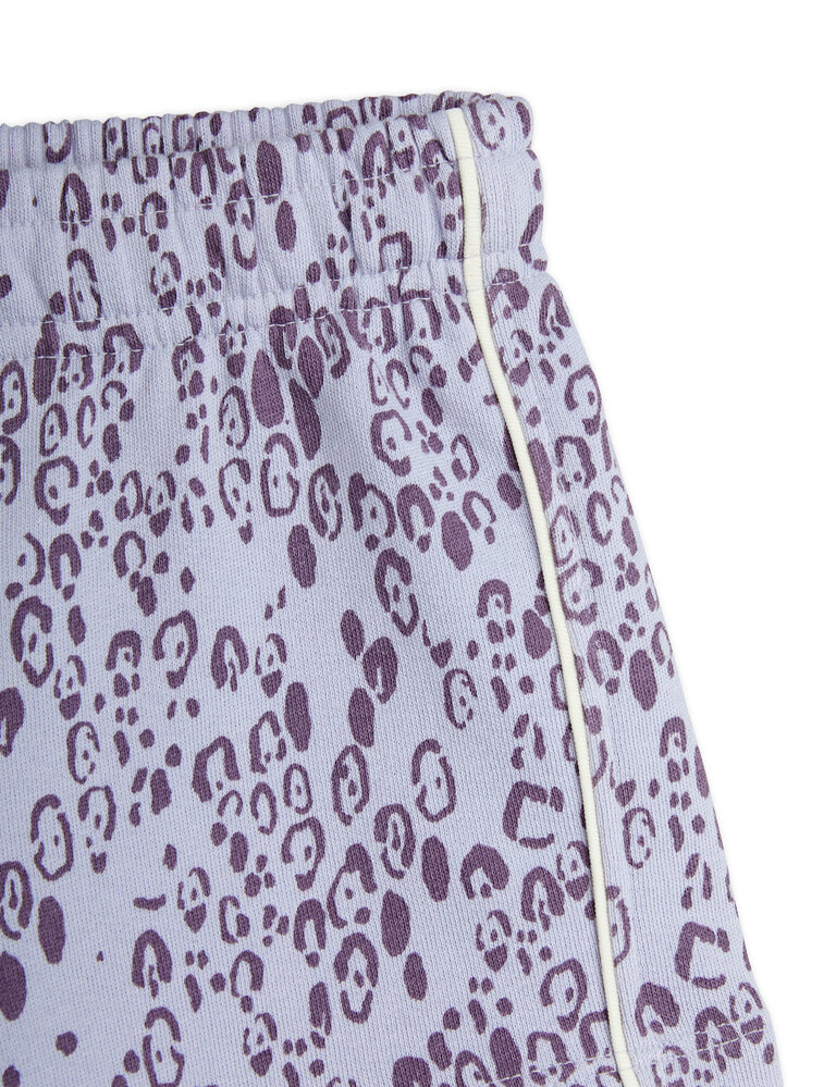 mini rodini Mini rodini -Mini leopard aop sweatshorts purple
