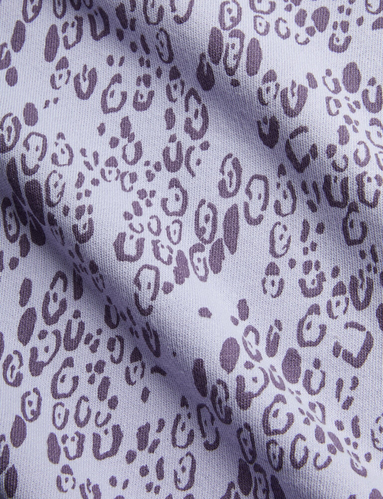 mini rodini Mini rodini -Mini leopard aop sweatshorts purple