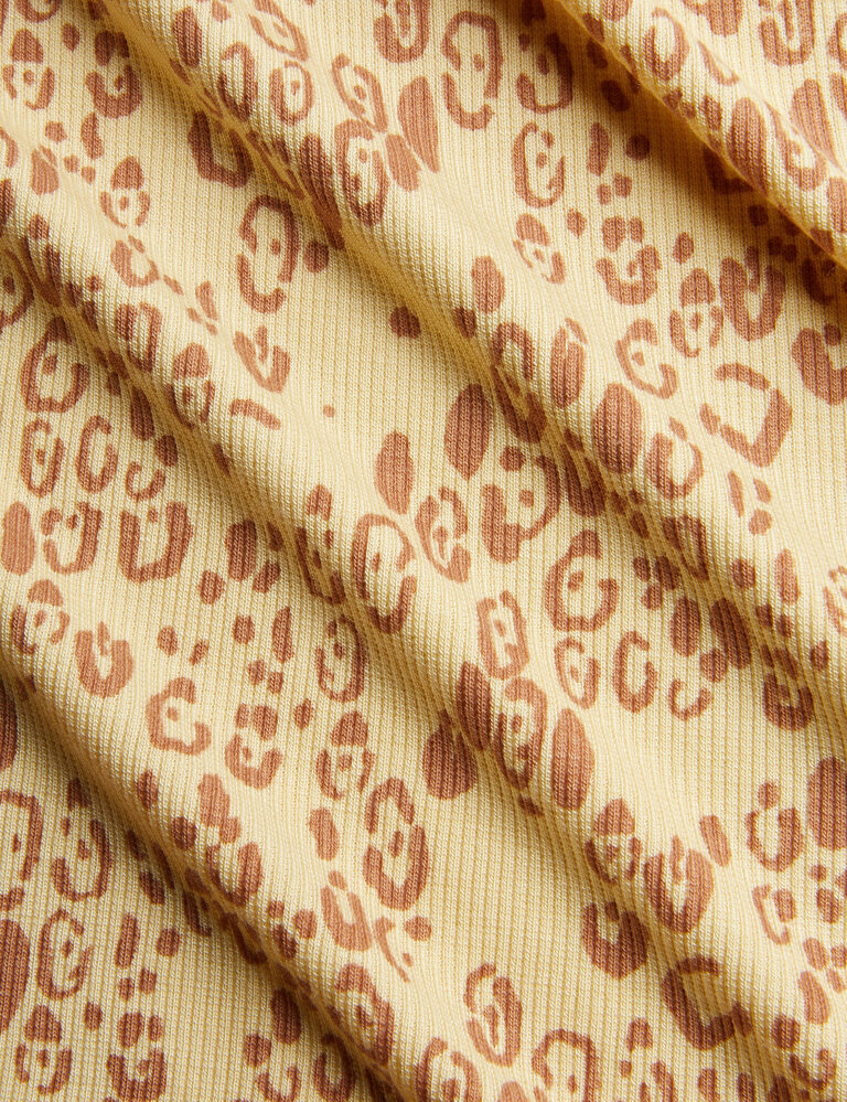 mini rodini Mini rodini Mini leopard aop ss tee beige