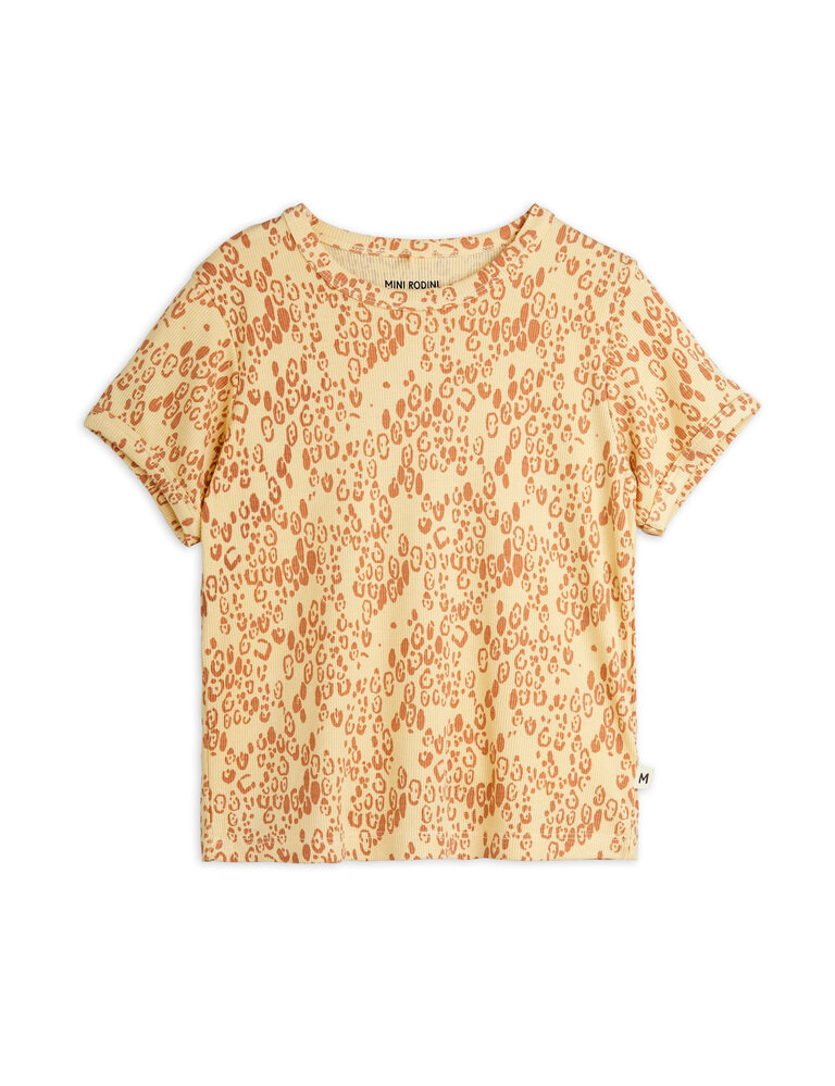 mini rodini Mini rodini Mini leopard aop ss tee beige