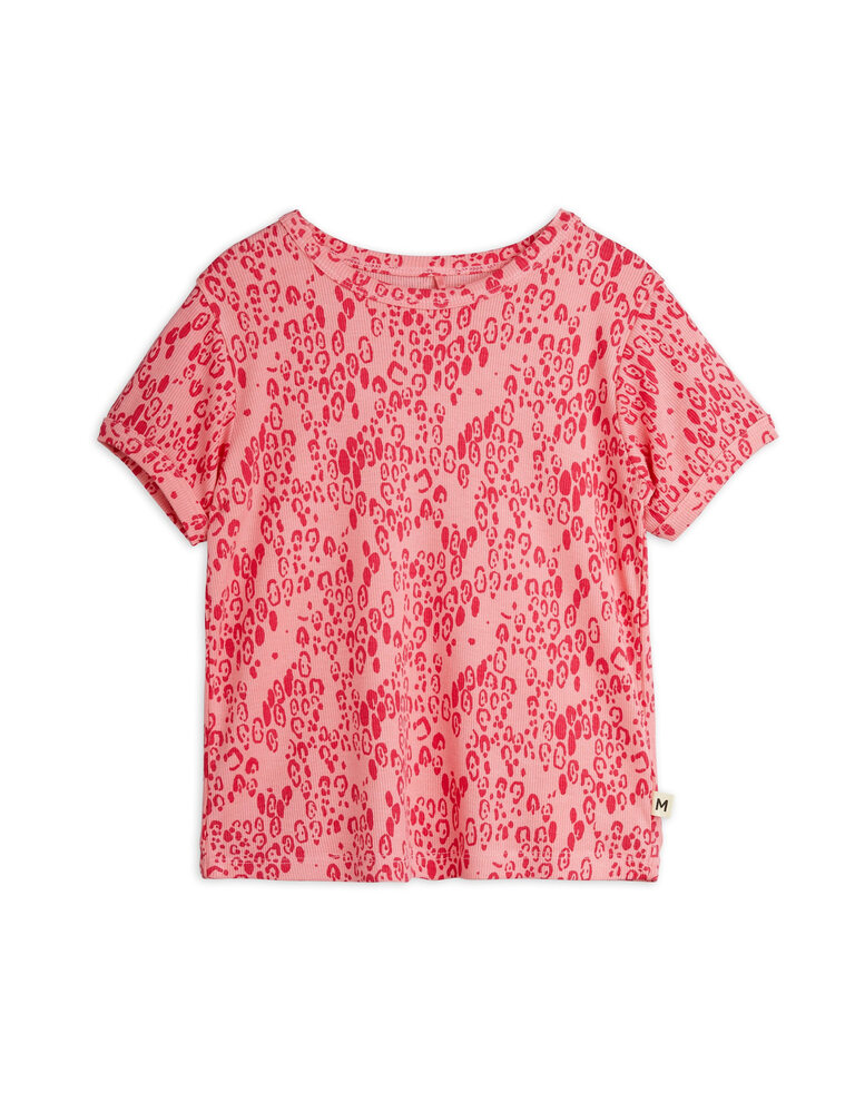 mini rodini Mini rodini Mini leopard aop ss tee pink