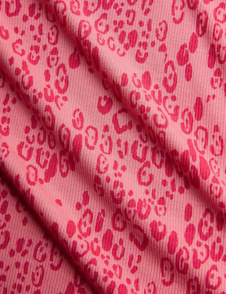 mini rodini Mini rodini Mini leopard aop ss tee pink