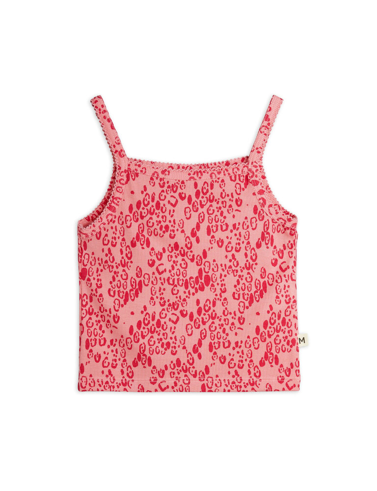 mini rodini Mini rodini -Mini leopard aop tank top pink