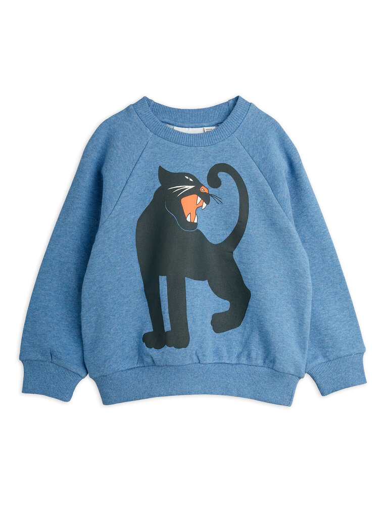 mini rodini Mini Rodini Panther sp melange sweatshirt blue