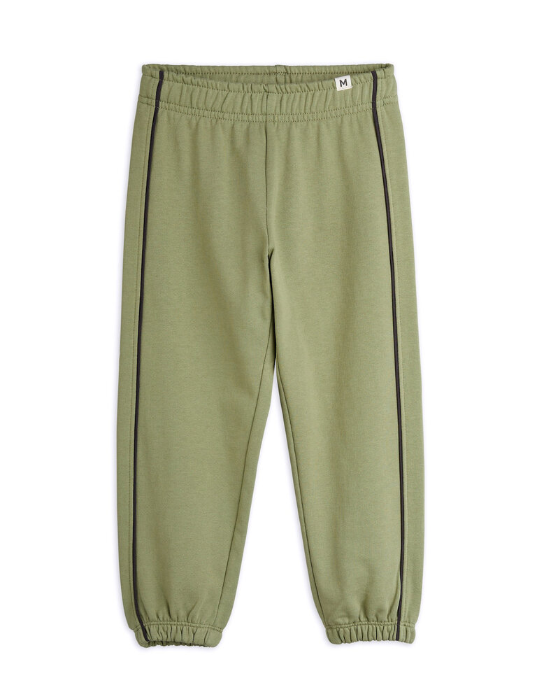 mini rodini Mini Rodini P lain piping sweatpants green