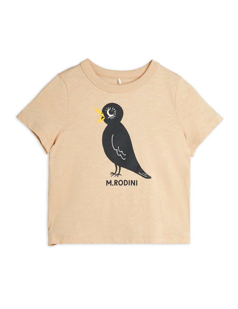 mini rodini Mini rodini -Blackbird sp ss tee beige
