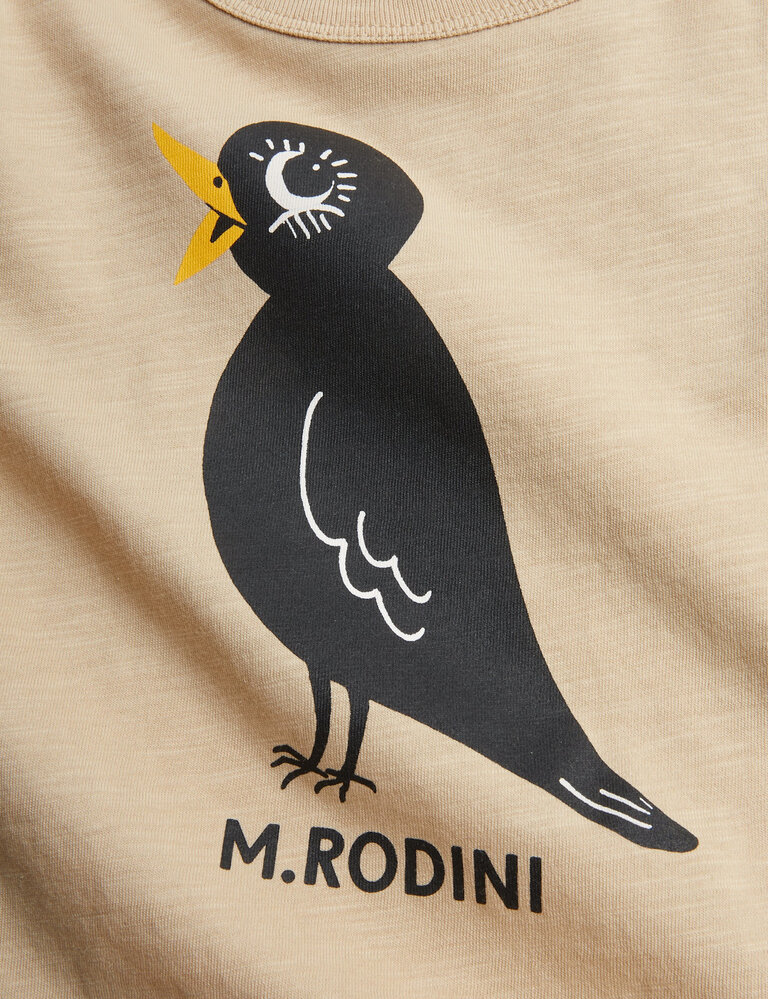 mini rodini Mini rodini -Blackbird sp ss tee beige