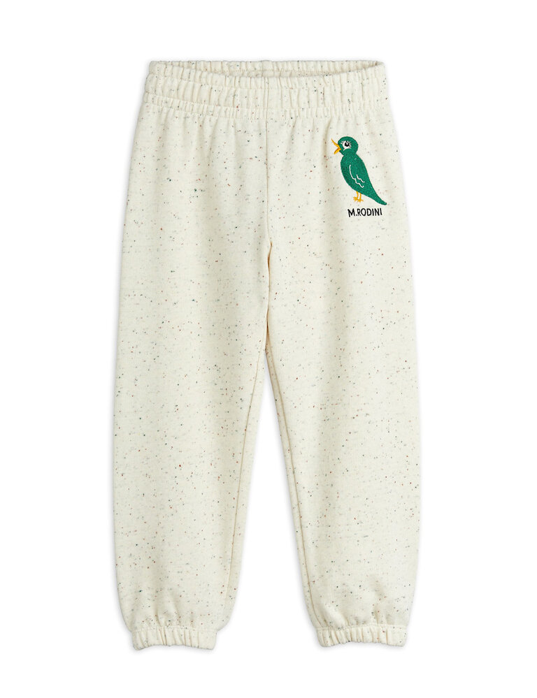 mini rodini Mini rodini Bird emb neps sweatpants off white