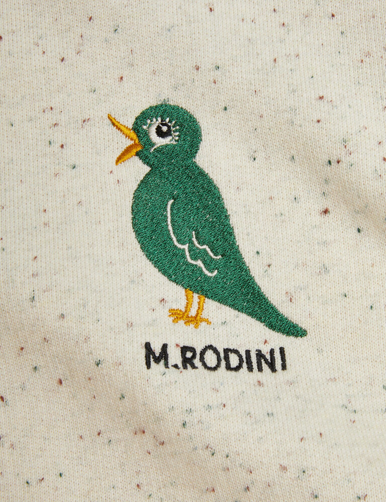 mini rodini Mini rodini Bird emb neps sweatpants off white