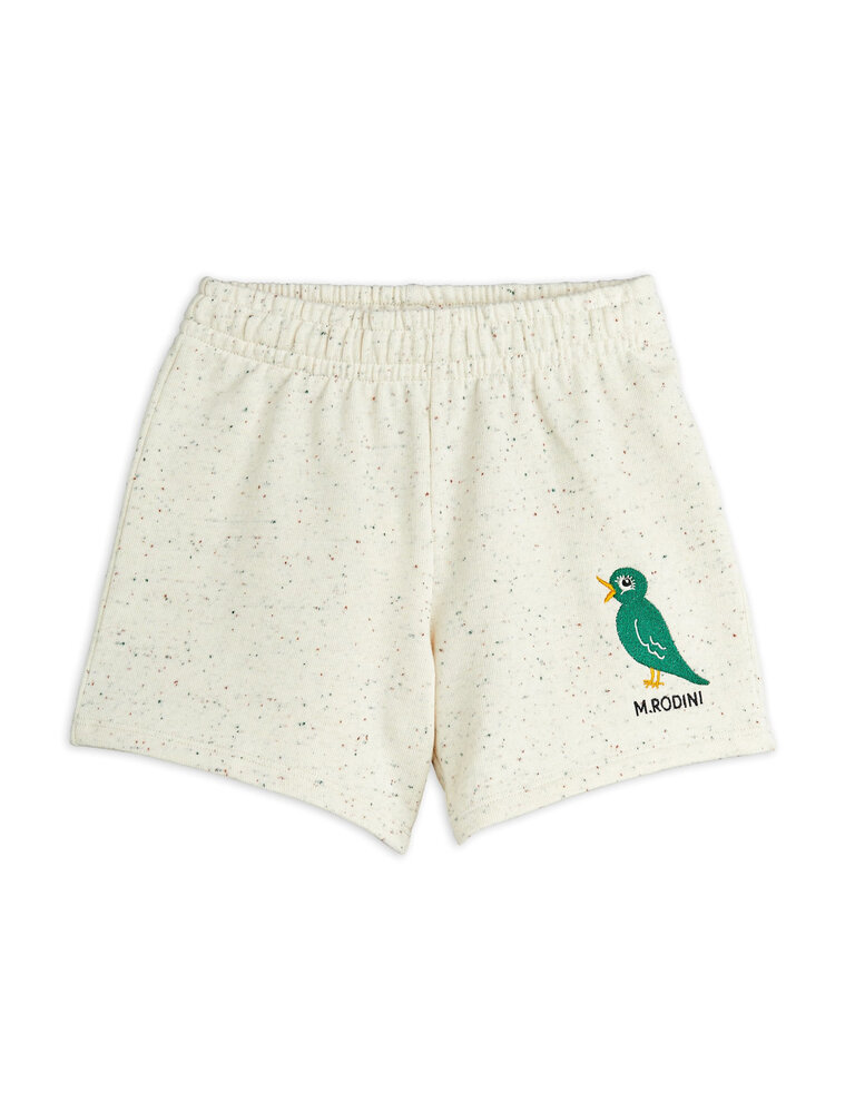 mini rodini Mini rodini -Bird emb Sweatshorts off white