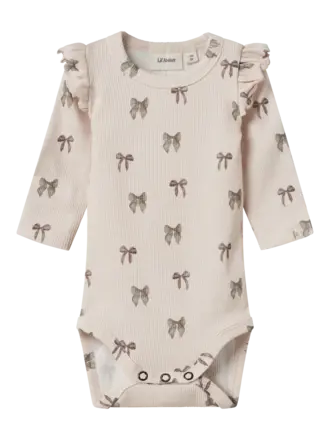 Lil' Atelier Lil atelier - Strikjes romper Silver Peony BOW Lil' Atelier Lil atelier - Strikjes romper Silver Peony BOW