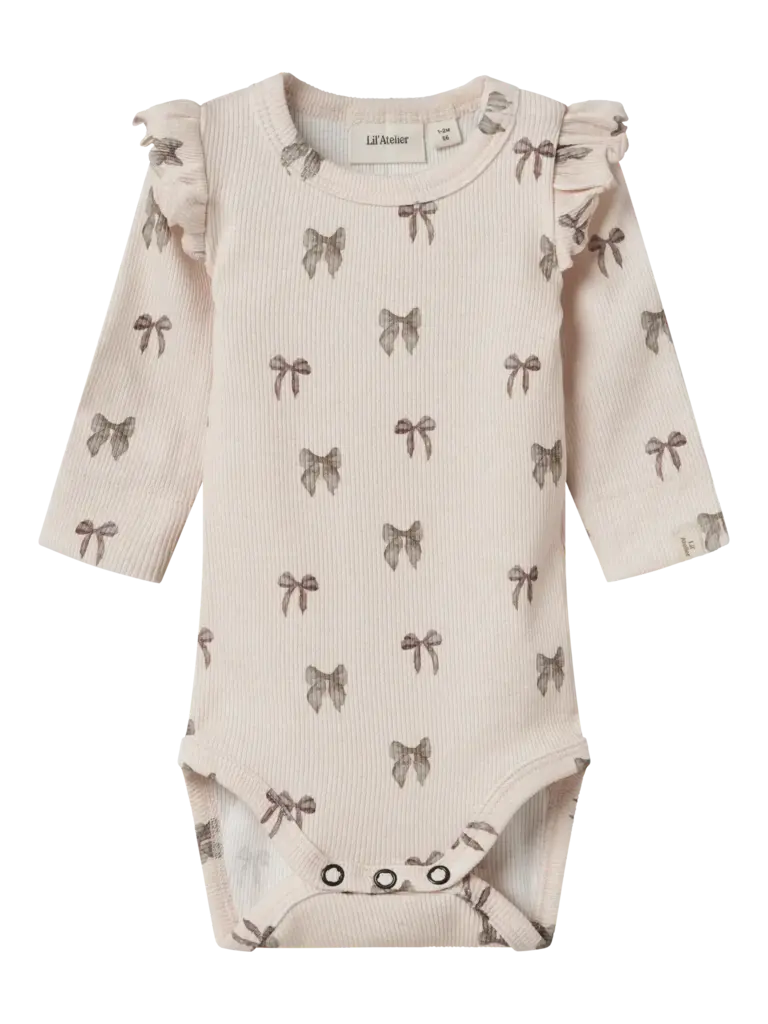 Lil' Atelier Lil atelier - Strikjes romper Silver Peony BOW