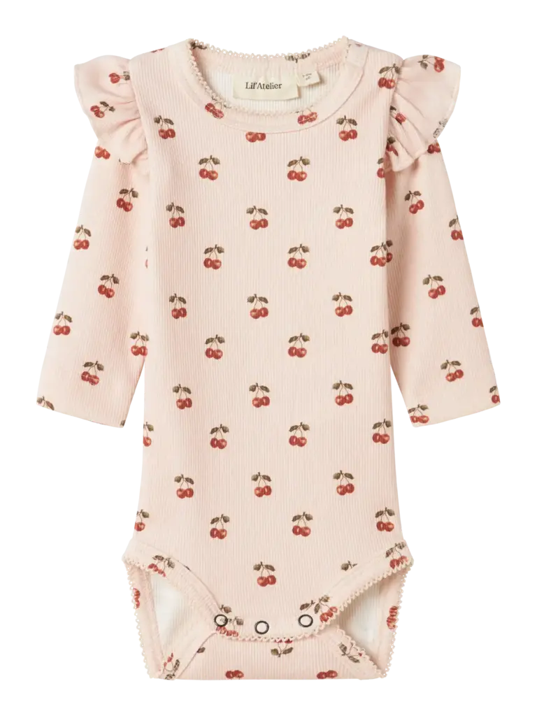 Lil' Atelier Lil Atelier - Lavo cherry romper roze