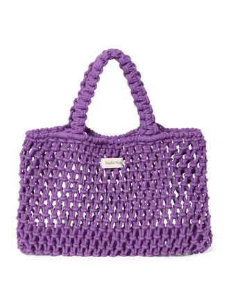 studio noos Studio noos - purple macrame mini handbag