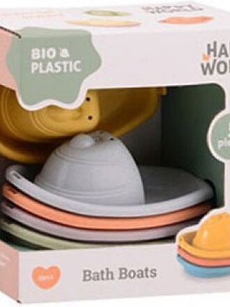 Mushie Happy world 5 badbootjes in doos. Mushie Happy world 5 badbootjes in doos.