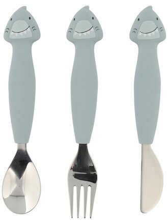 Trixie Trixie - Silicone cutlery set 3-pack Mr.shark