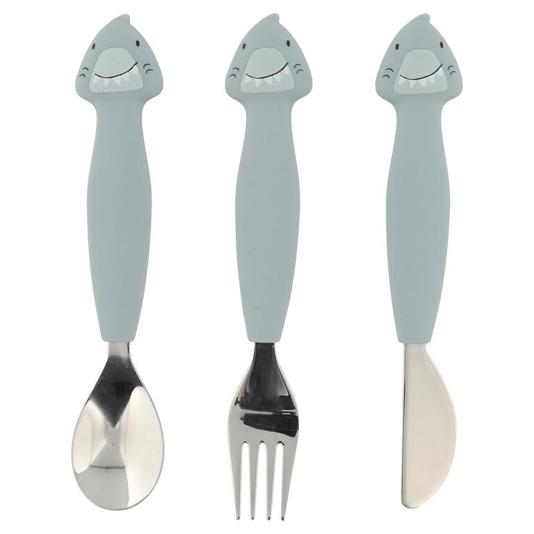 Trixie Trixie - Silicone cutlery set 3-pack Mr.shark