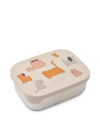 Liewood Liewood - Arthur Printed lunchbox Cats and Dogs / Sandy