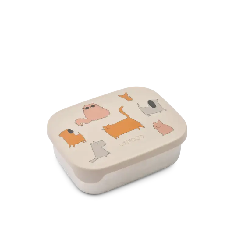 Liewood Liewood - Arthur Printed lunchbox Cats and Dogs / Sandy