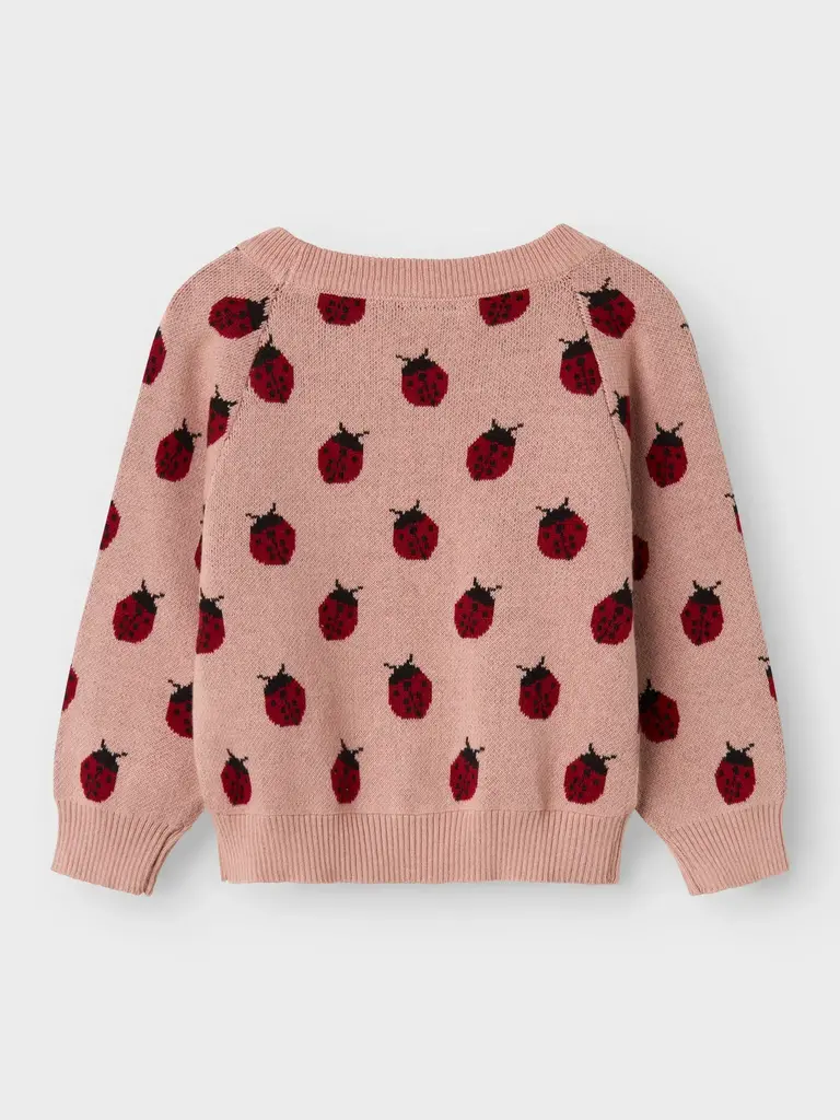 Lil' Atelier Lil atelier - Ladybug sweater Misty Rose