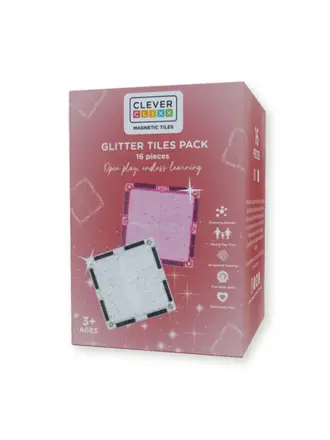 Cleverclixx Cleverclixx -  Glitter Tiles Pack Transparent / Pink Cleverclixx Cleverclixx -  Glitter Tiles Pack Transparent / Pink