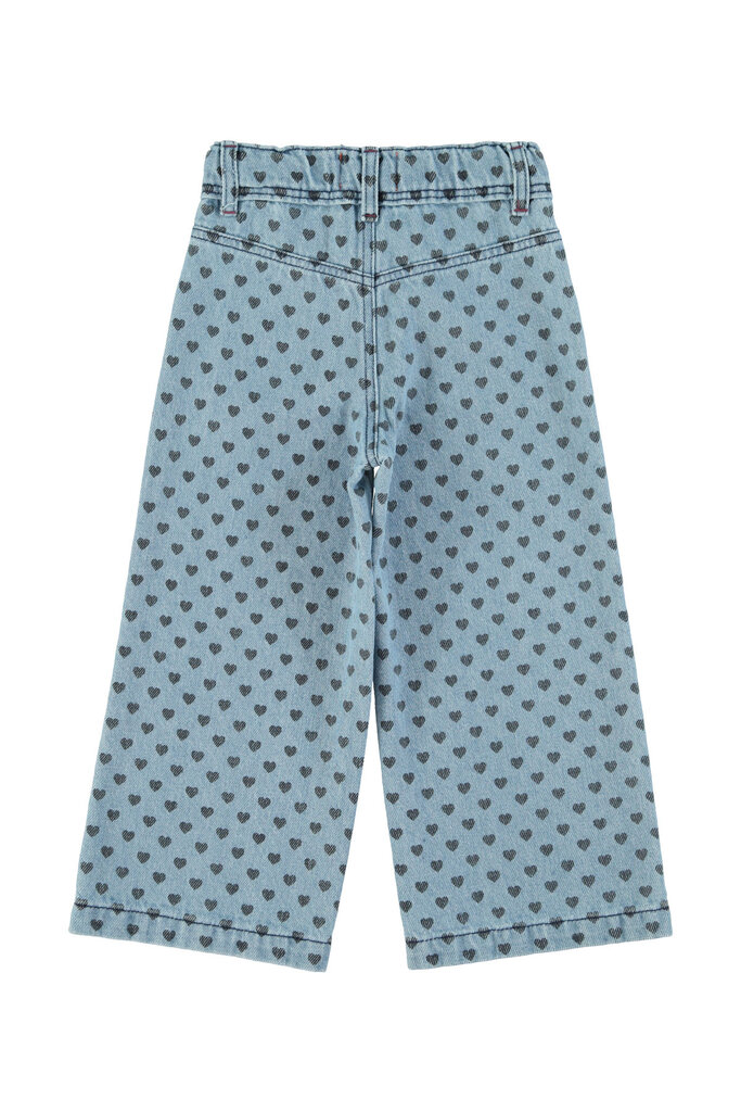 piupiuchick Piupiuchick - Flare jeans blue denim hearts