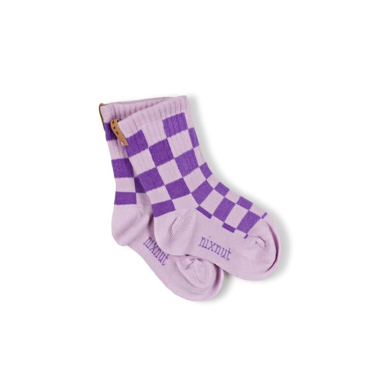 Nixnut nixnut - Checkered Socks purple