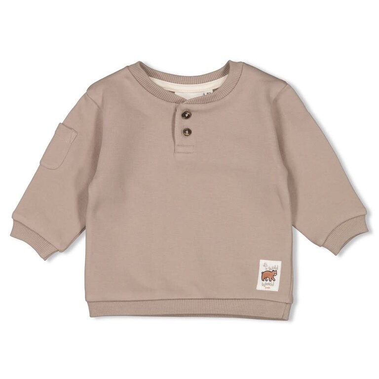 Feetje Feetje - sweater wild world grijs