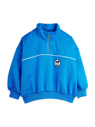 mini rodini Mini rodini -Ritzratz patch half zip sweatshirt  Blue mini rodini Mini rodini -Ritzratz patch half zip sweatshirt  Blue