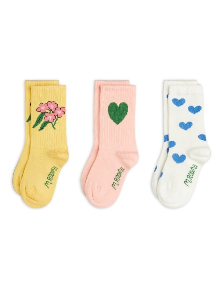 mini rodini Mini rodini -Alpine flowers 3-pack socks