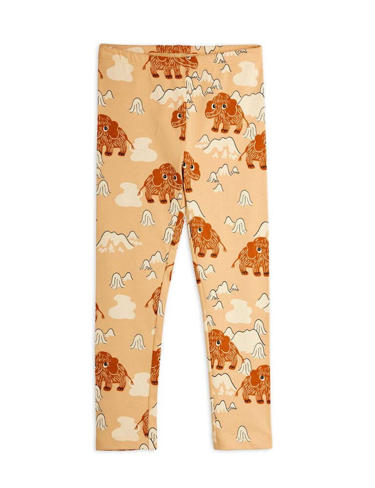 mini rodini Mini rodini -Mammoth aop leggings Beige