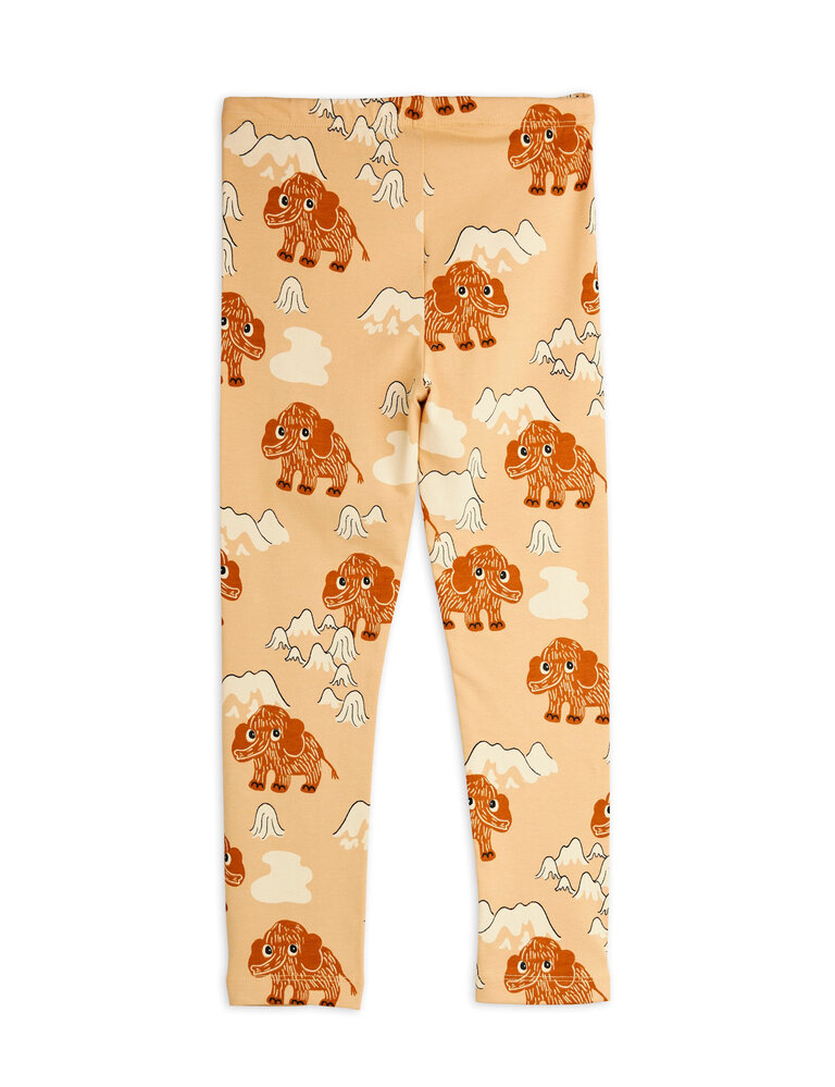 mini rodini Mini rodini -Mammoth aop leggings Beige