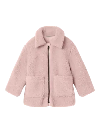 Lil' Atelier Lil Atelier - Nalo teddy jacket long misty rose Lil' Atelier Lil Atelier - Nalo teddy jacket long misty rose