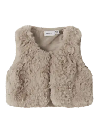 Name It Name it - Nano fur vest babyIsland Fossil Name It Name it - Nano fur vest babyIsland Fossil