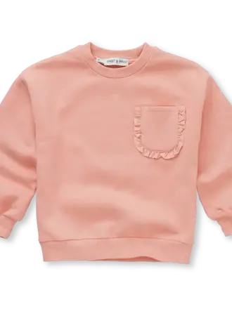 Sproet & Sprout Sproet&Sprout -GIRLS SWEATSHIRT RUFFLE POCKET Sproet & Sprout Sproet&Sprout -GIRLS SWEATSHIRT RUFFLE POCKET