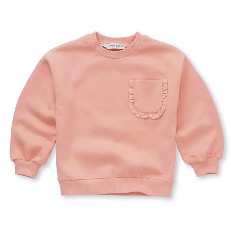 Sproet & Sprout Sproet&Sprout -GIRLS SWEATSHIRT RUFFLE POCKET