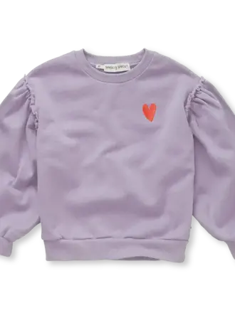 Sproet & Sprout Sproet&Sprout -SWEATSHIRT PUFF SLEEVES HEART Sproet & Sprout Sproet&Sprout -SWEATSHIRT PUFF SLEEVES HEART