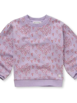 Sproet & Sprout Sproet&Sprout -SWEATSHIRT HEARTS PRINT Sproet & Sprout Sproet&Sprout -SWEATSHIRT HEARTS PRINT