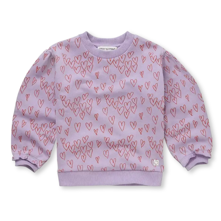 Sproet & Sprout Sproet&Sprout -SWEATSHIRT HEARTS PRINT