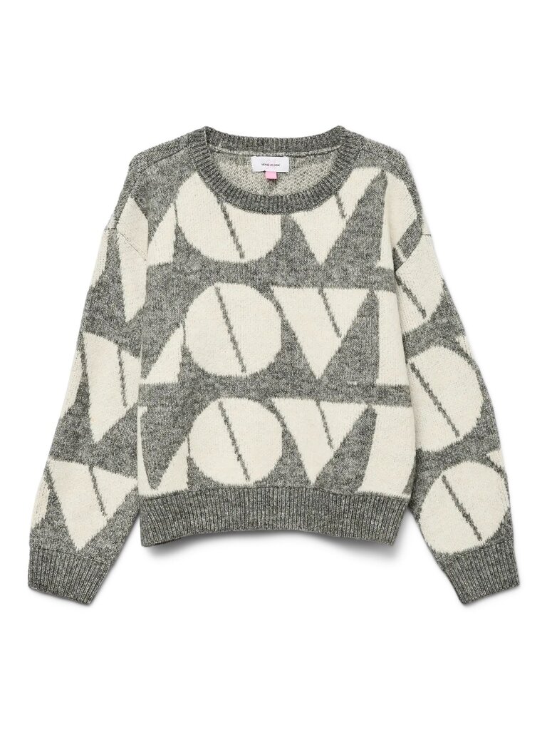 Name It Name it - love pullover 0-neck grey