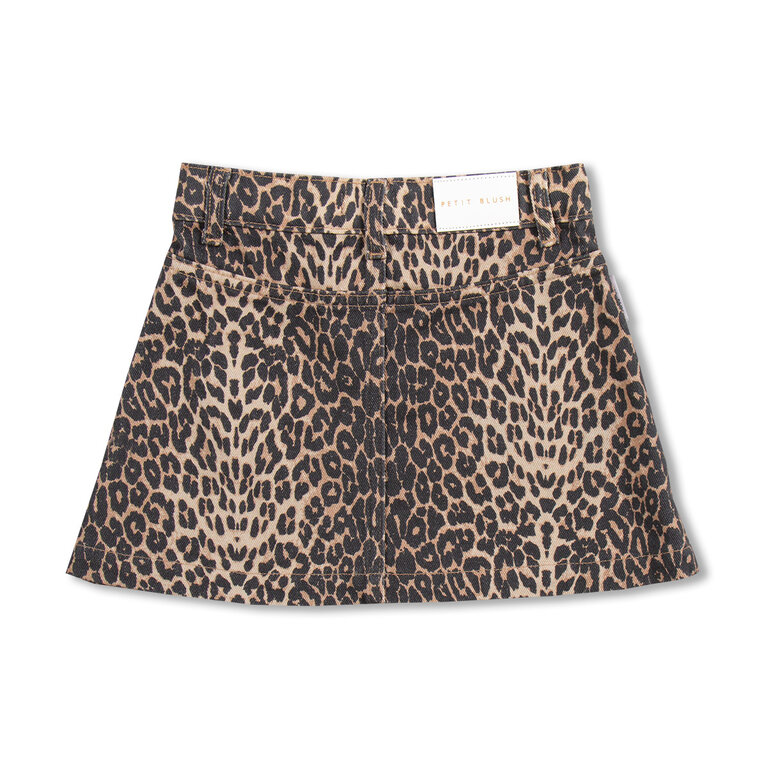 petit blush Petit blush -Simple Skirt  Leopard