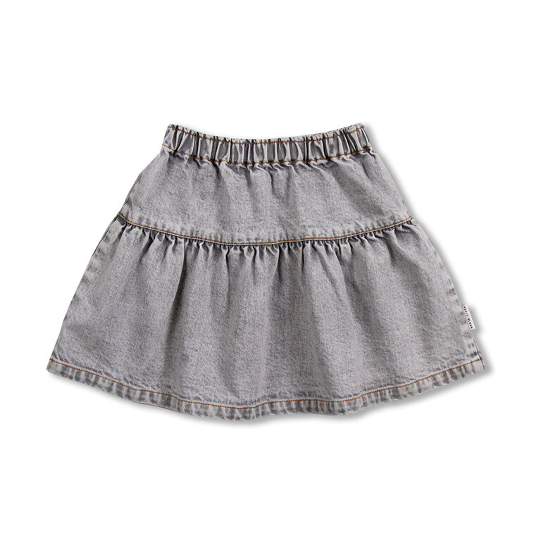 petit blush Petit blush Jeans Ruffle Skirt  Washed Grey