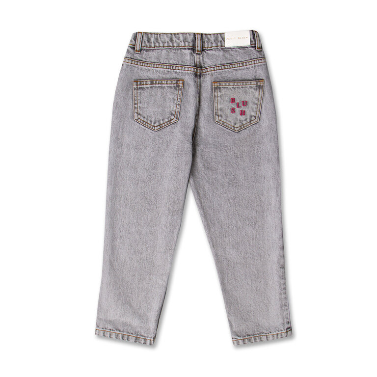 petit blush Petit Blush -Baggy Fit Jeans Washed Light Grey