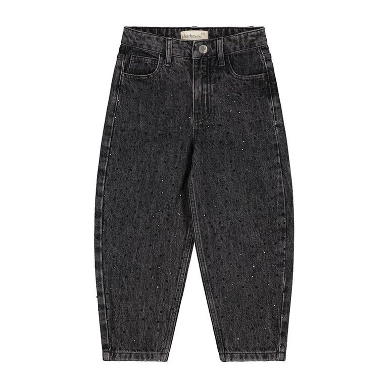 charlie petite Charlie petite -Lou Balloon Jeans black glitter