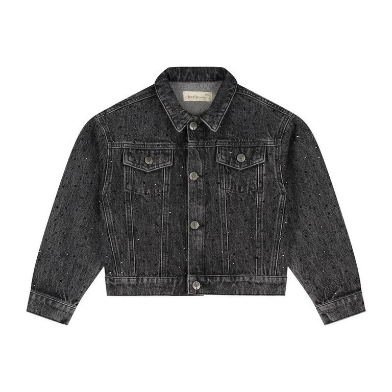 charlie petite Charlie petite -Nadine Jacket black glitter