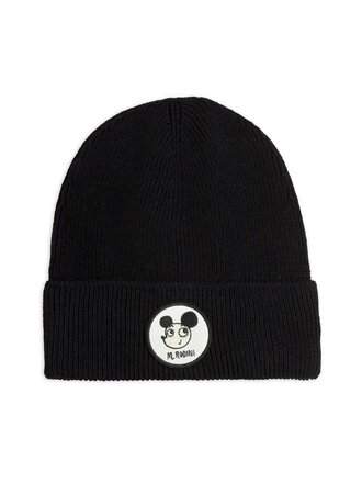 mini rodini Mini rodin1 -Ritzratz patch wool blend beanie black mini rodini Mini rodin1 -Ritzratz patch wool blend beanie black