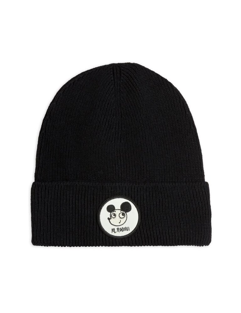 mini rodini Mini rodin1 -Ritzratz patch wool blend beanie black