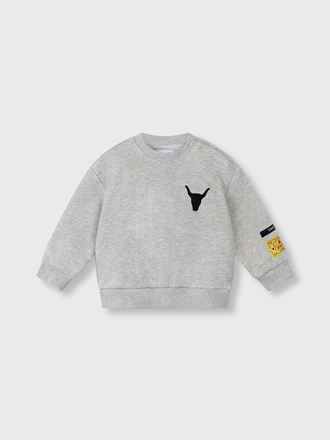 Alix the label Alix mini kids label sweater soft grey melange