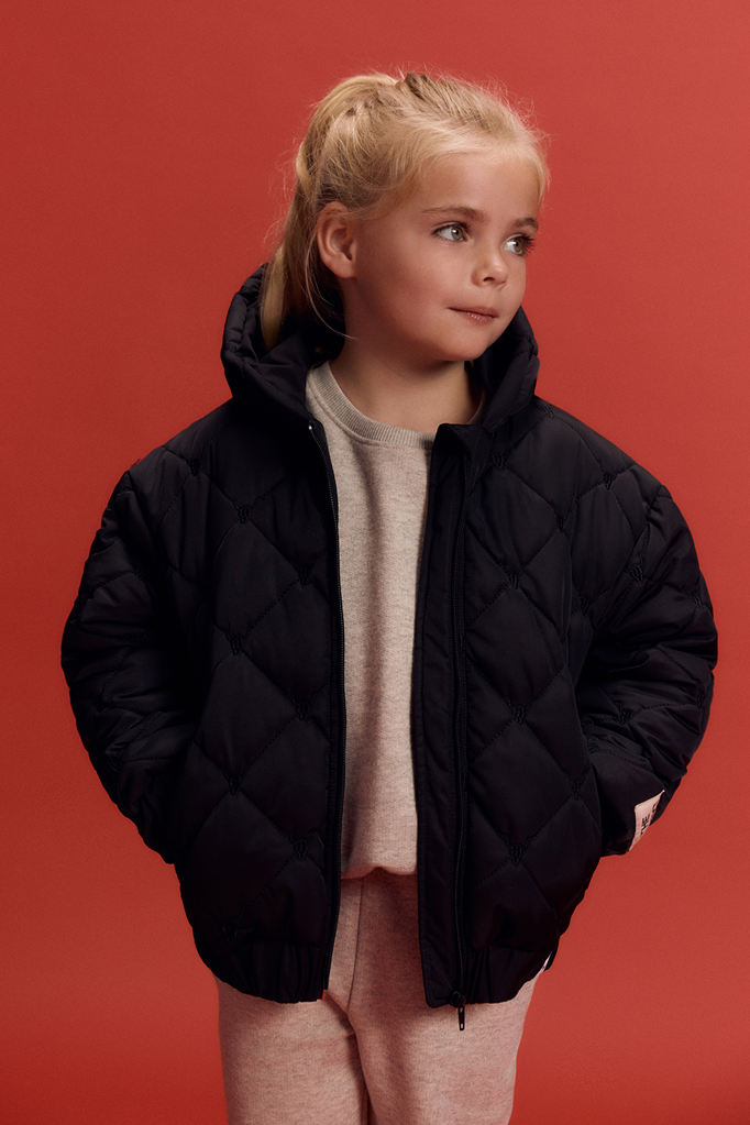 Alix the label Alix mini -kids woven bull puffer coat
